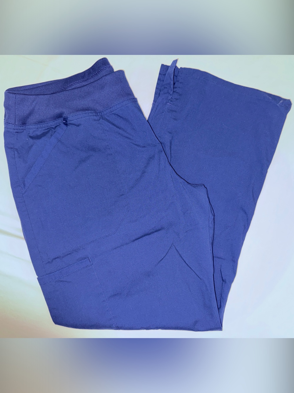 Cherokee Women’s Workwear Navy Blue Scrub Bottoms with Front Pockets - Large